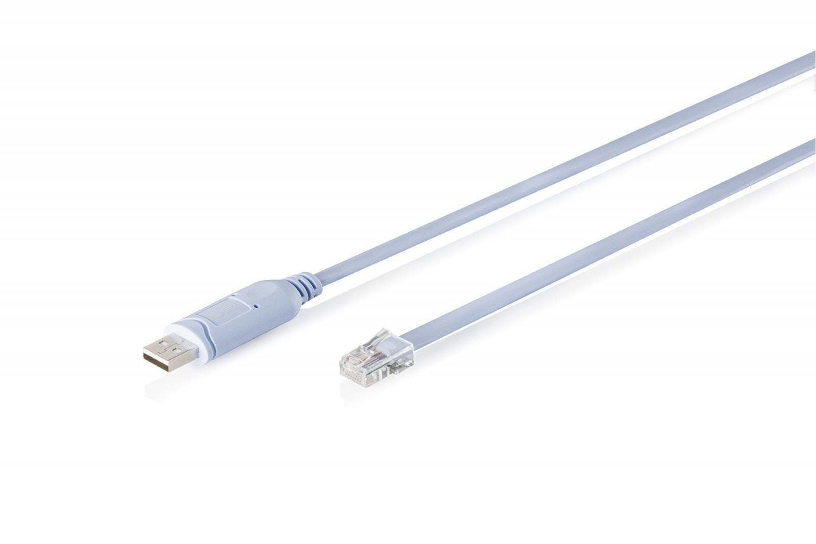 Cablu adaptor USB-A 2.0 mascul la RJ45 pentru consolă | chipset FTDI (FT232RNL) | albastru deschis | 1,8 m