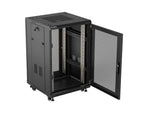 Dulap rack de podea de 19 inch, 18U, 600x800, cu uși perforate (pachet detașat), negru