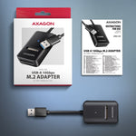 Adaptor ADM2-AM USB 3.2 Gen 2 M.2 NVMe/SSD SATA 10Gbps cablu USB-A 10cm