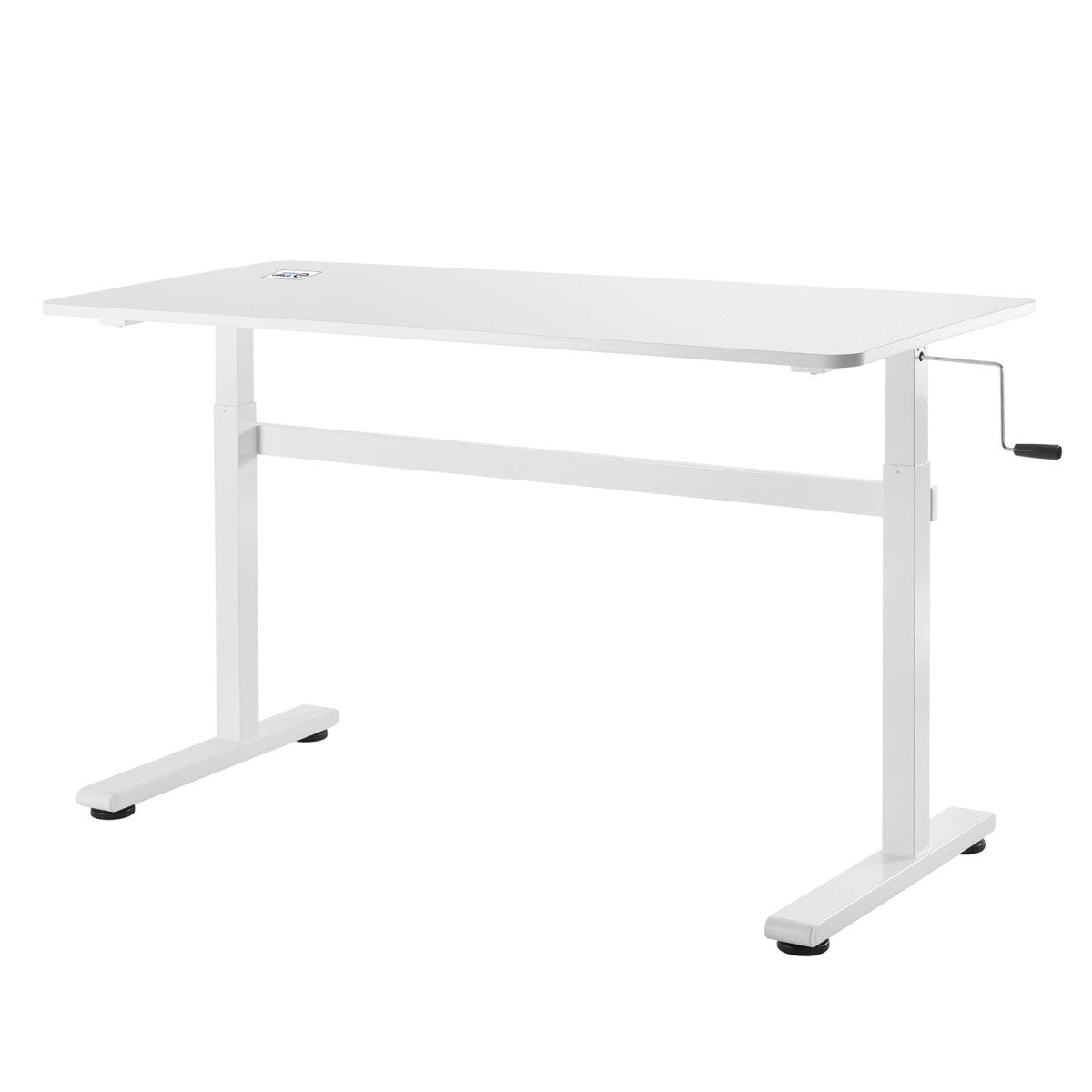Birou Ergo ER-401W cu reglare manuală a înălțimii, alb