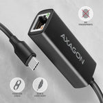 Adaptor Gigabit Ethernet ADE-ARC, USB-C 3.2 Gen 1, instalare automată