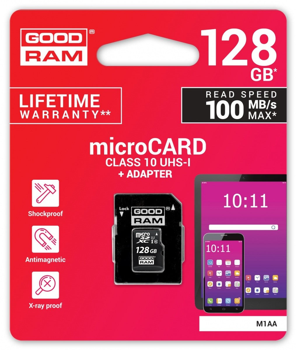Card de memorie MicroSDHC 128GB CL10 UHS I + adaptor