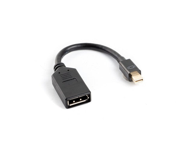 Adaptor Mini DisplayPort (M) -> DisplayPort (F) pe un cablu de 10 cm, negru