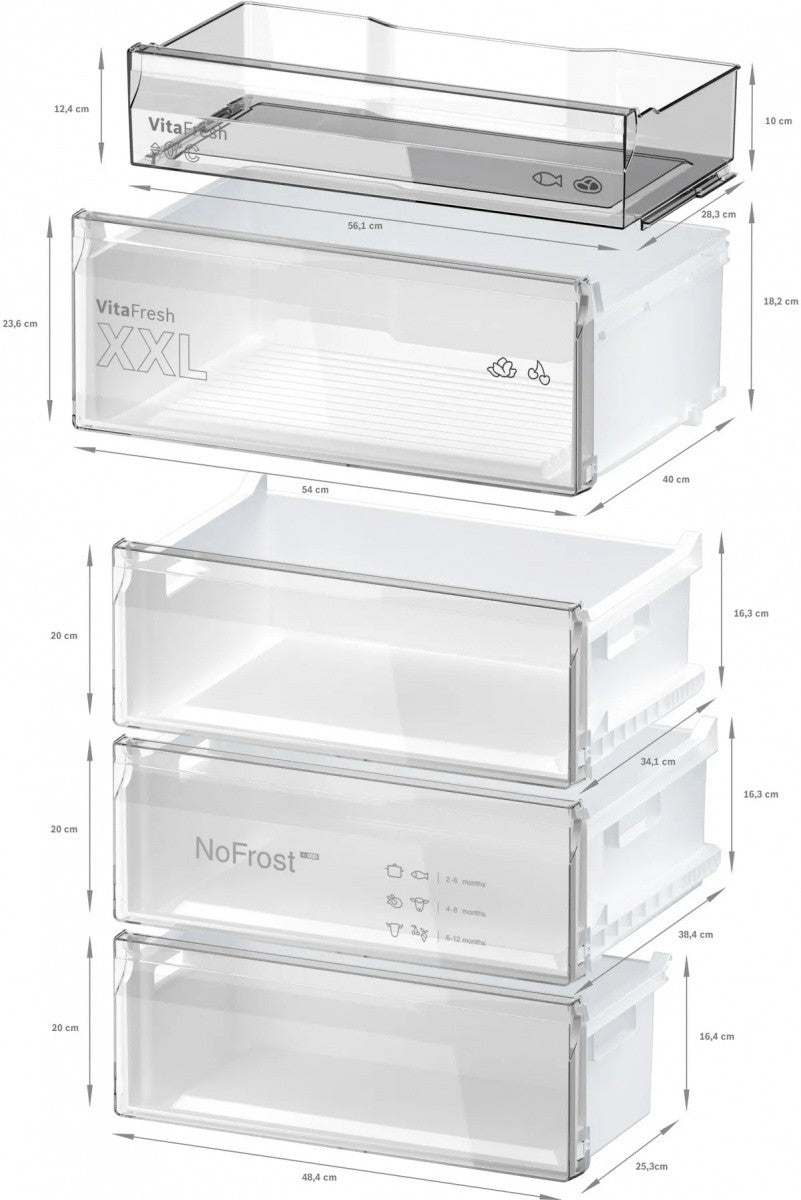 Frigider-congelator 70 cm KGN49OCAF Antracit
