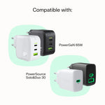 Cablu împletit USB-C-USB-C PowerStream 100W, 1,2 m, negru