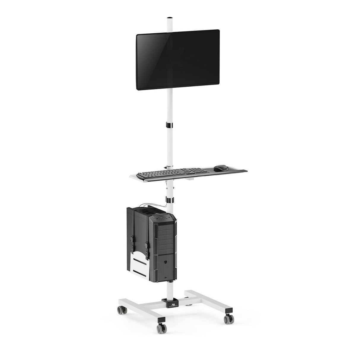 Suport de monitor cu roți pentru CPU MC-793 W Alb