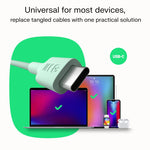 Cablu împletit USB-C-USB-C PowerStream 100W, 1,2 m, negru