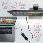 HMC-6H4A Hub portabil 4x USB-A + HDMI, USB-C 3.2 Gen 1, PD 100W, cablu USB-C 20cm