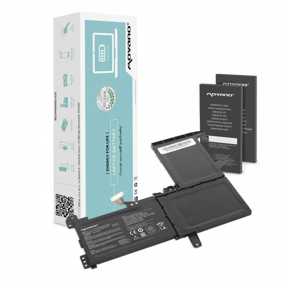 Baterie B31N1637 pentru Asus VivoBook S15 S510 F510 - 3600 mAh (41 Wh)