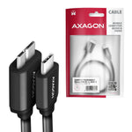 Cablu USB Micro-B BUMM3-CM10AB, USB-C 3.2 Gen 1, 1m, 3A, ALU, PVC Negru