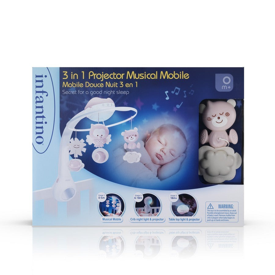Mobilă muzicală Infantino 3 în 1, roz pudrat