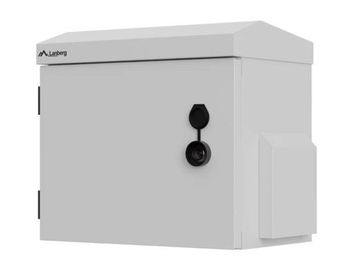 Dulap rack suspendat de 10", IP55, ermetic, montare pe perete/stâlp, 320x220x300, gri (pliat)