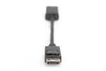 Cablu adaptor DisplayPort cu dispozitiv de blocare 1080p 60Hz FHD tip DP/HDMI A M/F 0.2m negru