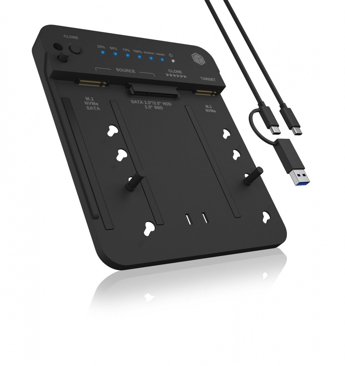 Stație de clonare și andocare IB-2913MCL-C31 pentru SSD și HDD M.2 NVMe