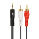 Cablu jack mini 3,5 mm - 2x RCA M/M (cu conectori tip magnetic) 1,5 m