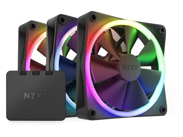 Set controler RGB NZXT F120 cu 3 ventilatoare