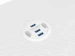 Birou de gaming Genesis Holm 320 RGB, alb