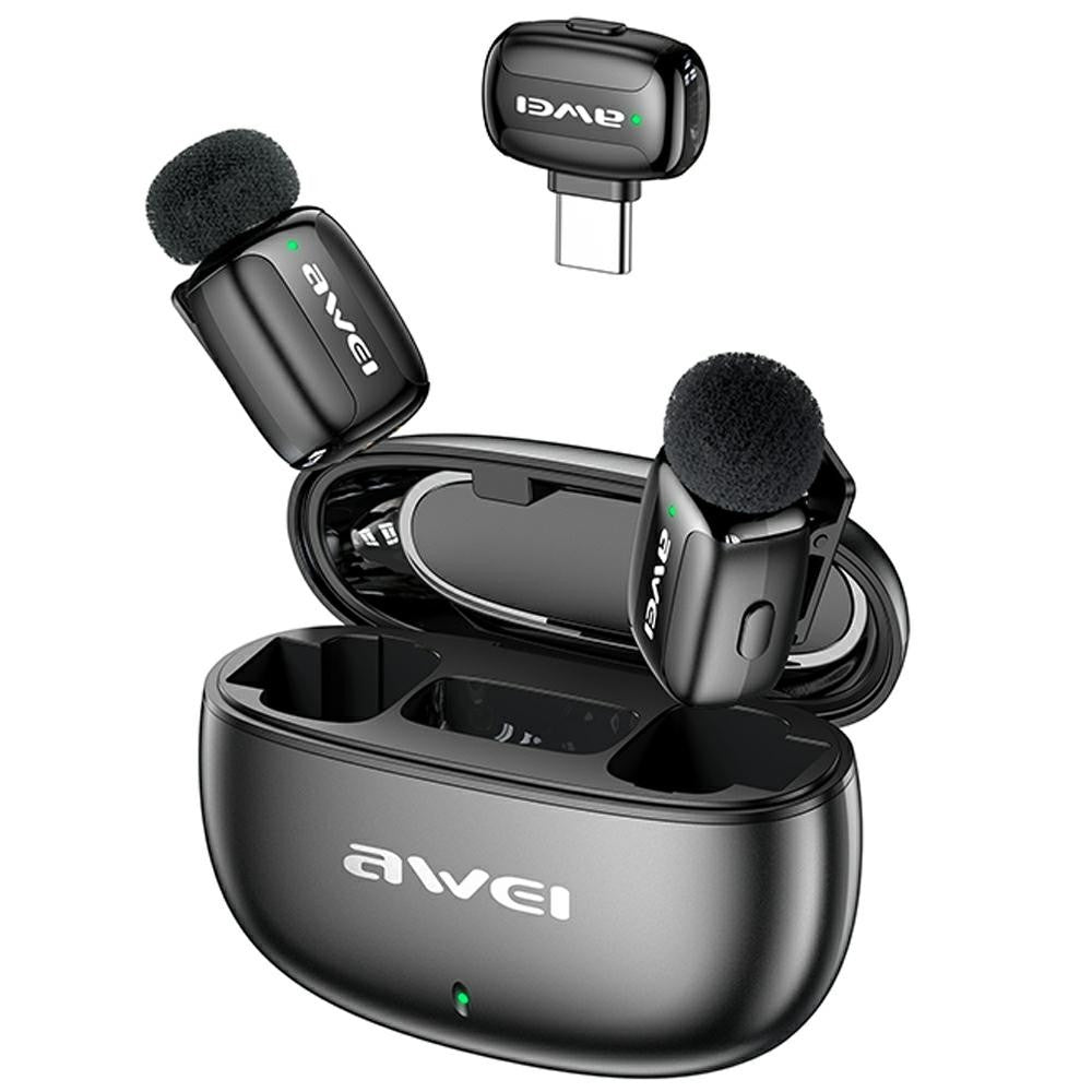 Microfon Lavalier MK5 Duo Ai-Voice Negru