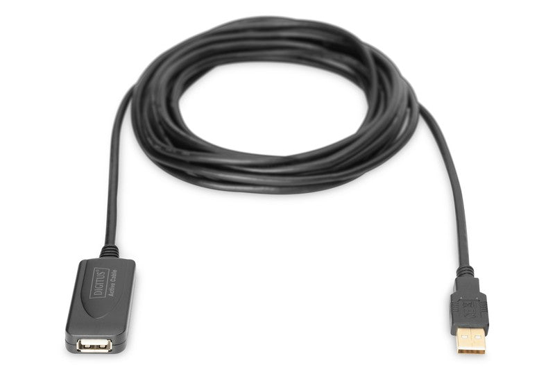 Cablu prelungitor USB 2.0 de mare viteză/Tip prelungitor USB A/USB A M/F Activ, Negru 5m
