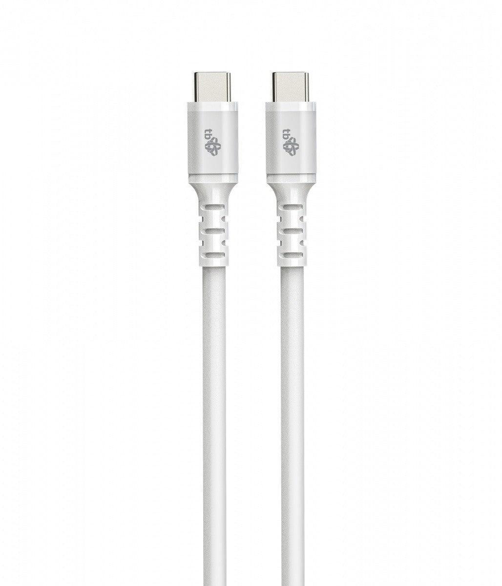 Cablu USB-C - USB-C 2m silicon alb