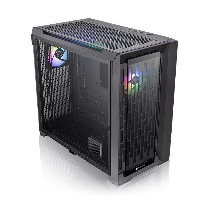 Carcasă CTE C750 Full Tower ARGB, sticlă securizată 14cmx3 - Negru