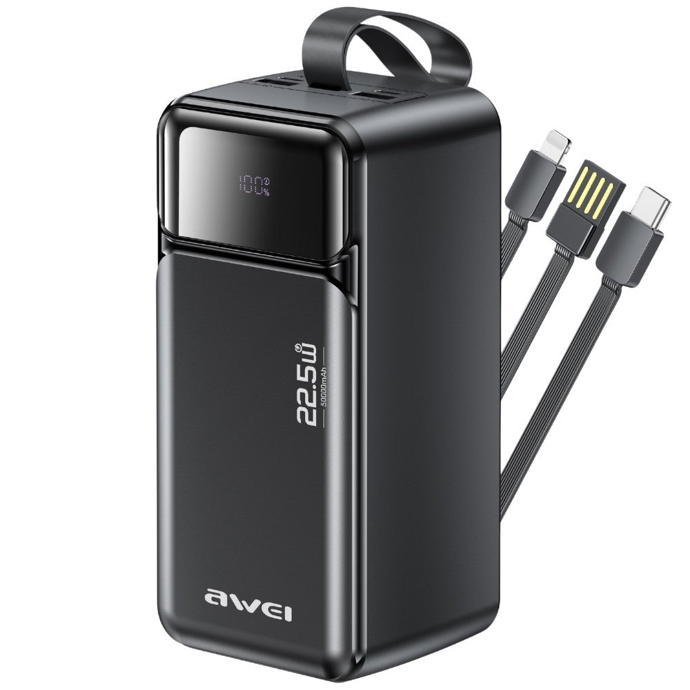 Baterie externă 50000mAh 22,5W PA-107 PD 3xUSB