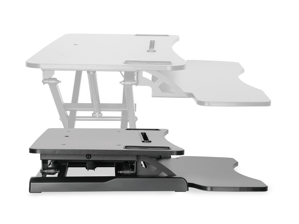 Subțire ergonomică pentru birou, suprafață de lucru: 950x615x106-460mm, reglabilă, neagră