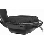 Căști GOTHIC negre supraauriculare cu microfon