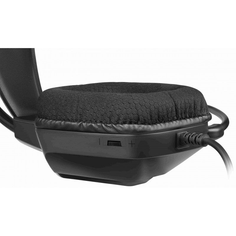 Căști GOTHIC negre supraauriculare cu microfon