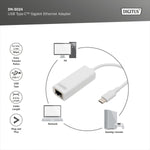 Adaptor de rețea cu fir USB 3.0 tip C la Gigabit Ethernet 10/100/1000 Mbps