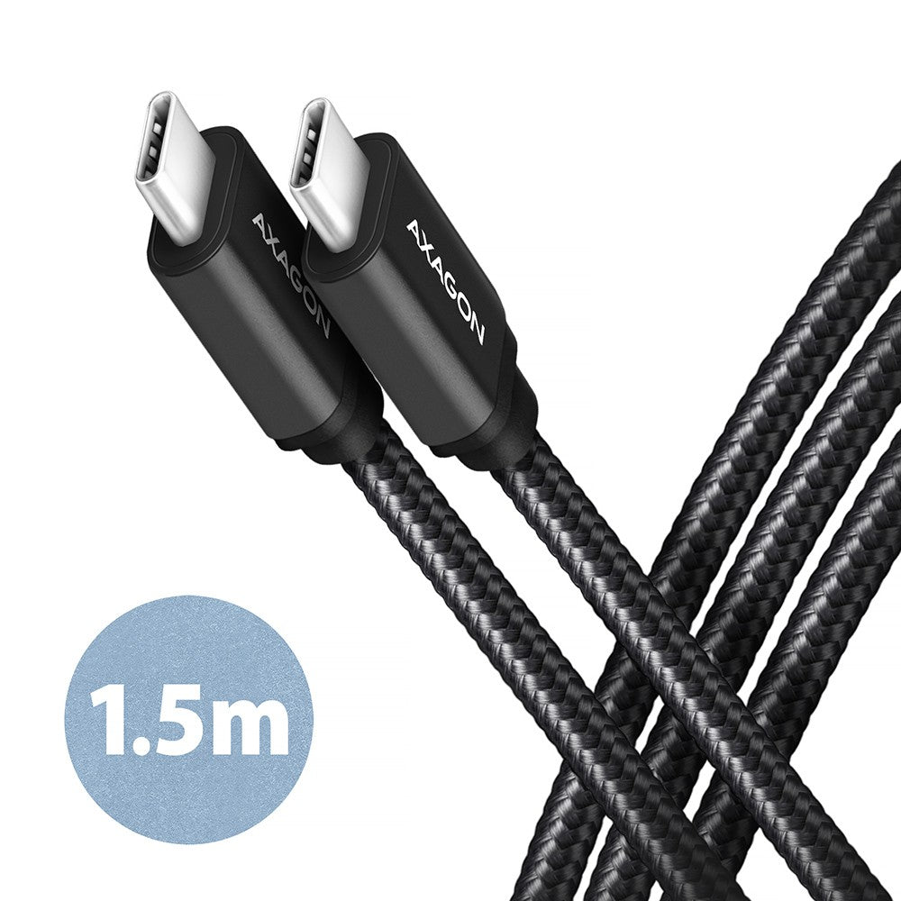 BUCM3-CM15AB USB-C - Cablu USB-C, 1.5m, PD 60W, 3A, ALU, împletitură neagră