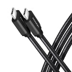 BUCM3-CM20AB Cablu USB-C - USB-C 3.2 Gen 1, 2m, PD 60W, 3A, ALU, împletit, negru