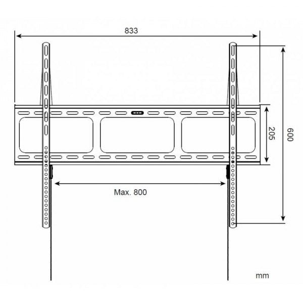 Suport de perete LCD/LED 42-80 inci subțire, negru