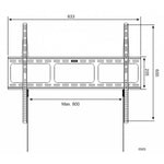 Suport de perete LCD/LED 42-80 inci subțire, negru