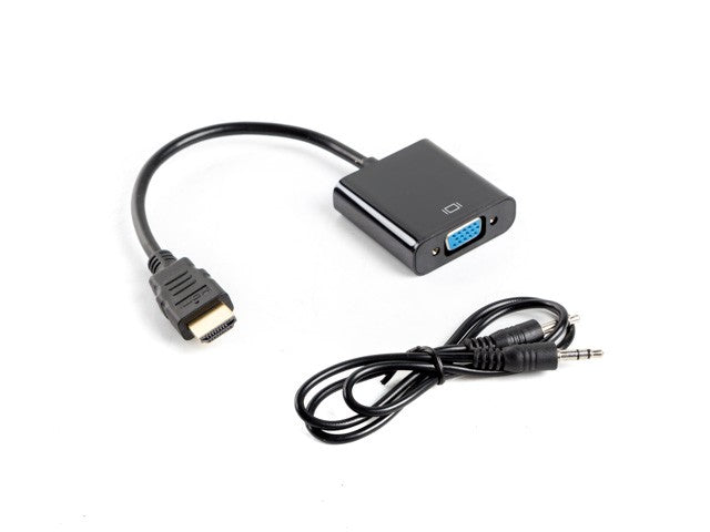 Adaptor HDMI-A (M) -> VGA (F) + cablu audio