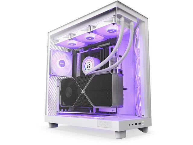 Carcasă H6 Flow RGB cu fereastră albă
