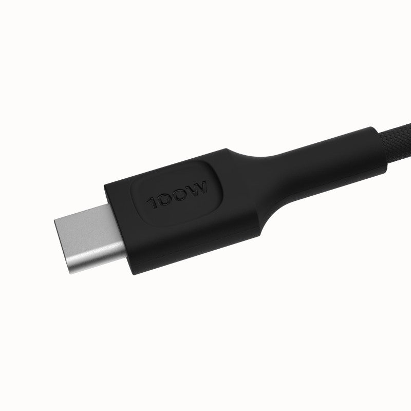 Cablu împletit USB-C-USB-C PowerStream 100W, 1,2 m, negru