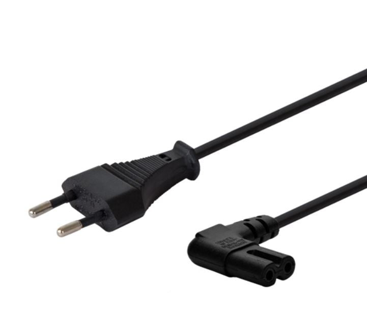 Cablu de alimentare cu 2 pini, C7 unghiular mascul, 3m, CL-144