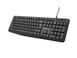 Tastatură Nautilus US Slim, neagră, 1,8 m