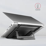 Suport laptop din aluminiu STND-L 10-17.3", 4 unghiuri de înclinare reglabile