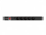 Prelungitor rack PDU 19 inch 1U 16A 5x230V 2m negru C14