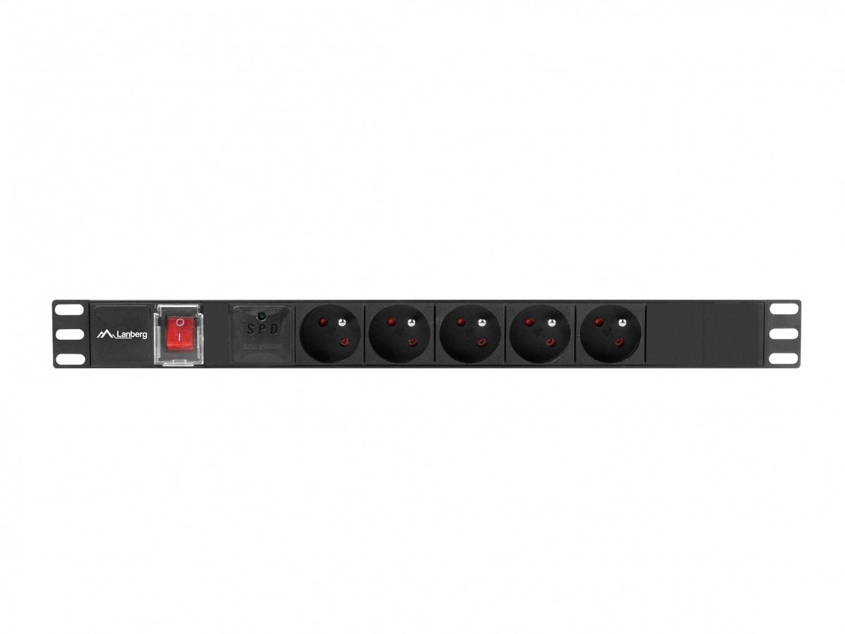 Prelungitor rack PDU 19 inch 1U 16A 5x230V 2m negru C14