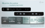 Stație de andocare universală cu alimentare prin cablu și ecran dual 4K de 85 W + încărcător i-tec USB-C de 100 W