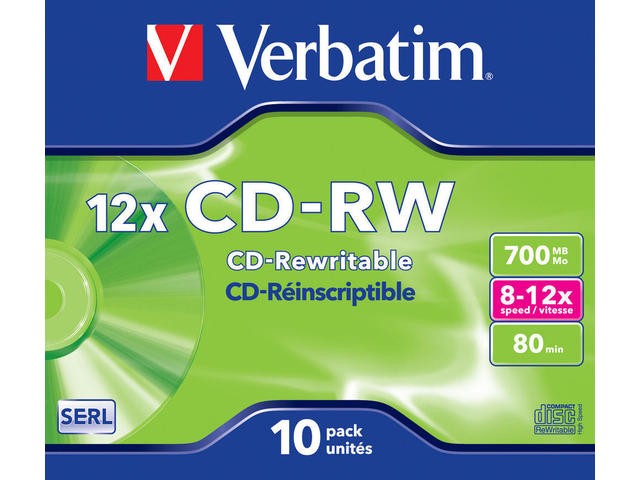 Discuri CD-RW 12x 700MB 10P JC 43148