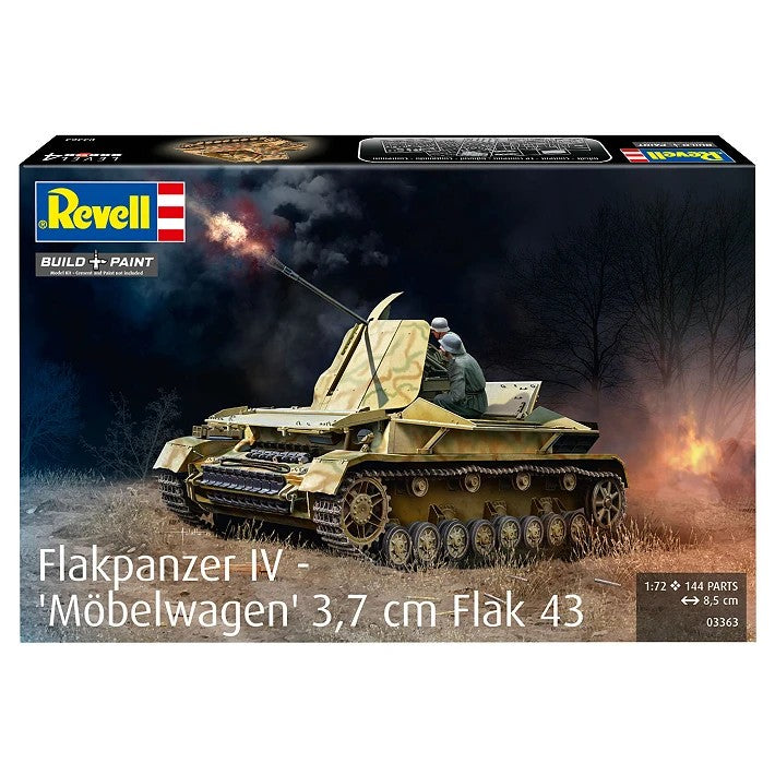 Model de tanc din plastic Flakpanzer IV 3,7 cm Flak 43 1:72