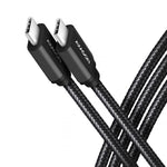 BUCM3-CM10AB Cablu USB-C - USB-C 3.2 Gen 1, 1m, PD 60W 3A, ALU, împletit, negru