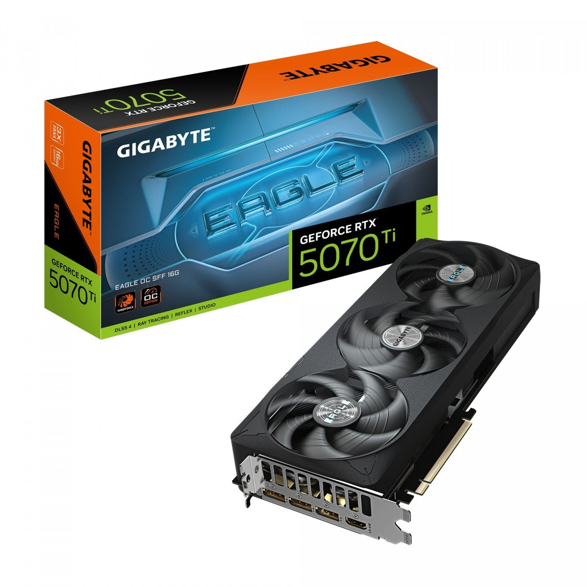 Placă grafică GeForce RTX 5070 Ti EAGLE OC SFF 16G 256BIT GDDR7 3DP/HDMI