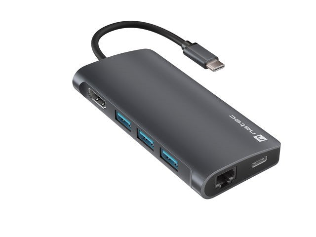 Adaptor multiport Fowler 2 V2 USB-C -> HUB USB 3.0 3X, HDMI4K