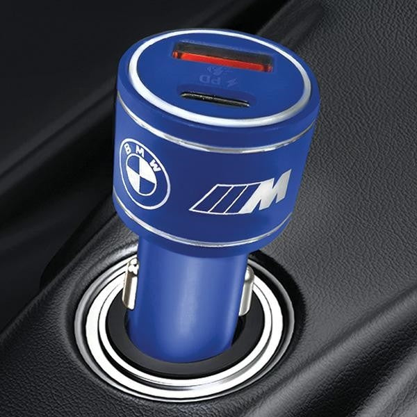 Încărcător auto cu încărcare rapidă PD-QC 3.0 de 20 W, albastru