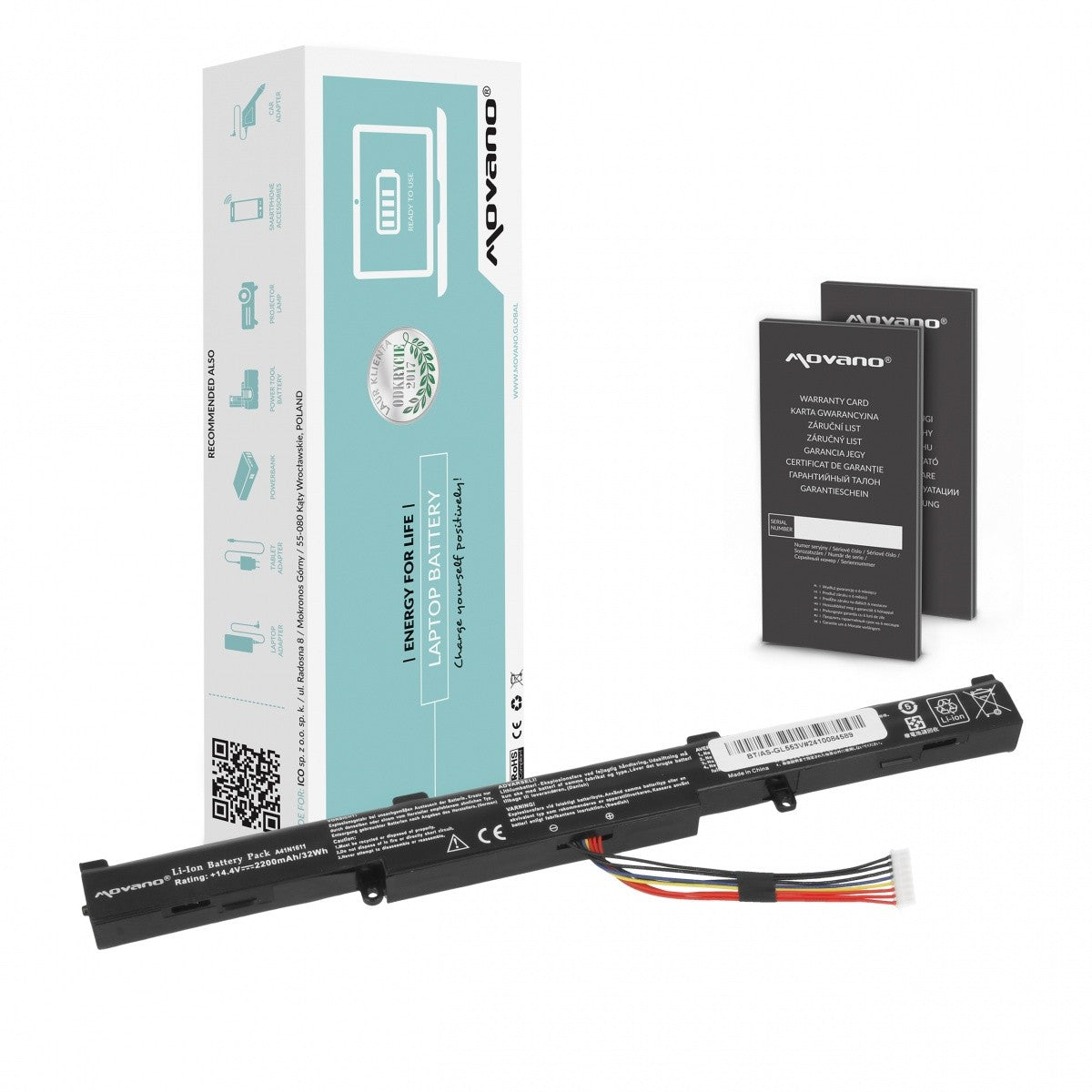 Baterie A41N1611 pentru Asus ROG GL553 GL553VW GL553VD GL553VE GL753V - 2200 mAh (32 Wh)